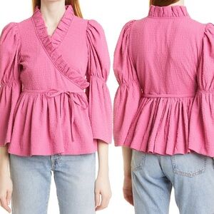 By TiMo Bells Sleeve Wrap Top
